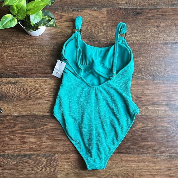 NWT Shade & Shore One Piece Swim Turquoise | Teal | One Piece Swimsuit | Beach - Picture 5 of 8